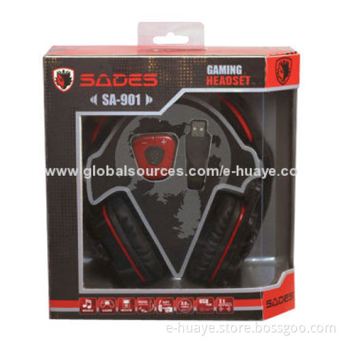 Gaming Headset with 7.1 Surround Sound, Soft Big Ear Pads, CE and RoHS Marks